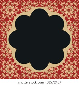 ornate  scrapbook page design, vector image