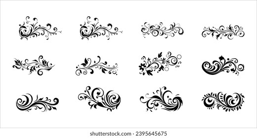 Ornate Script: Floral Calligraphic Set, Decorative and Elegantly Lettered
