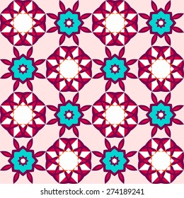 Ornate seamless floral pattern on pink background. It can be used for decorating of textiles, bags, covers of books and clothes.
