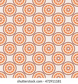 Ornate seamless pattern with abstract color mandala element . Can be used for wallpaper, pattern fills, web page background, surface textures