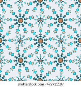Ornate seamless pattern with abstract color mandala element . Can be used for wallpaper, pattern fills, web page background, surface textures