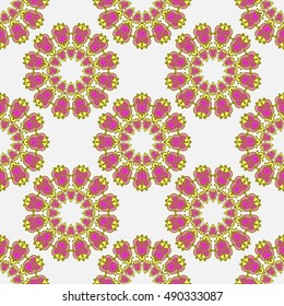 Ornate seamless pattern with abstract color mandala element . Can be used for wallpaper, pattern fills, web page background, surface textures