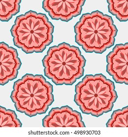 Ornate seamless pattern with abstract color mandala element . Can be used for wallpaper, pattern fills, web page background, surface textures