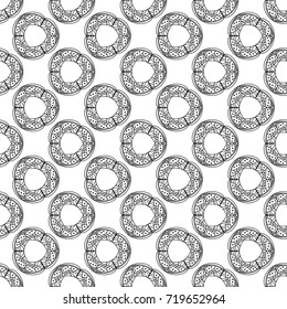 Ornate seamless pattern with abstract color mandala element . Can be used for wallpaper, pattern fills, web page background, surface textures
