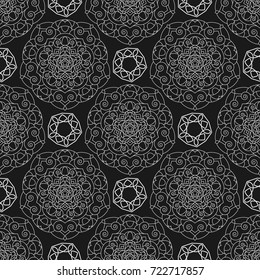 Ornate seamless pattern with abstract color mandala element . Can be used for wallpaper, pattern fills, web page background, surface textures