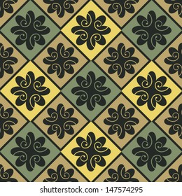 ornate seamless pattern, abstract floral background