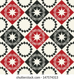 ornate seamless pattern, abstract floral background