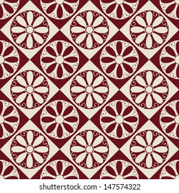 patrón ininterrumpido ornamental, fondo floral abstracto