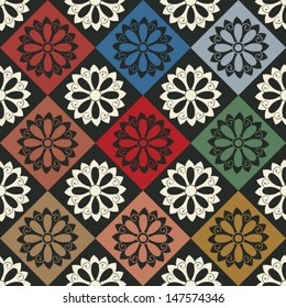 ornate seamless pattern, abstract floral background