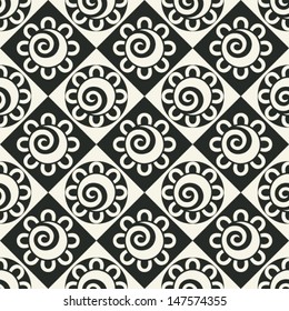 ornate seamless pattern, abstract floral background