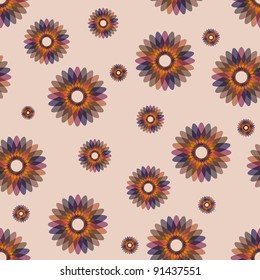 ornate seamless pattern with abstract flower