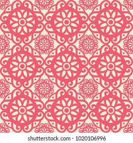 ornate seamless pattern, decorative vector wallpaper