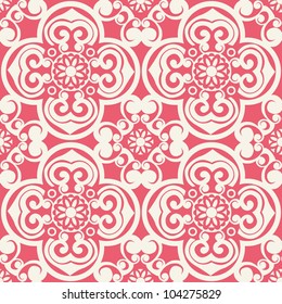 ornate seamless pattern, decorative vector wallpaper