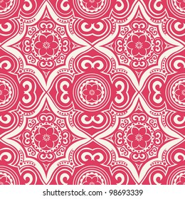ornate seamless pattern, decorative vector wallpaper