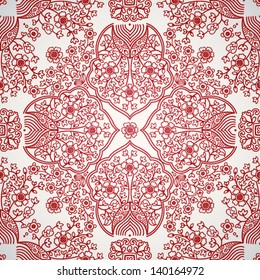 Ornate seamless pattern in east style.