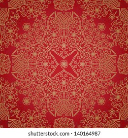Ornate seamless pattern in east style.