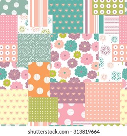 Ornate seamless pattern with flowers. Seamless pattern can be used for wallpaper, pattern fills, web page background, surface textures.