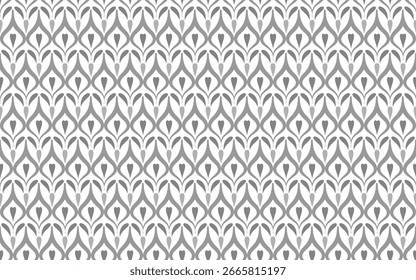 Patrón sin costuras adornado en colores grises. Fondo geométrico monocromo para Fondo de pantalla, tela, decoración del hogar. Fondo inspirado Art Deco. Fondo de pantalla para salas de estar u oficinas.
