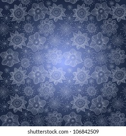 ornate seamless pattern with hand drawn floral elements, great for textile, wrapping, different backgrounds and wallpapers