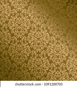 Ornate seamless pattern illustration in baroque style. Background with beautiful vector illustration