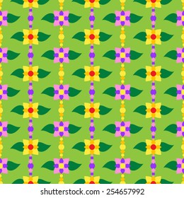 Ornate seamless pattern with the leaves. Seamless pattern can be used for wallpaper, pattern fills, web page background, surface textures.