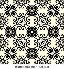 ornate seamless pattern, vector illustration