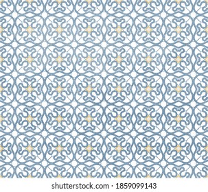 ornate nahtlose Muster.marokkanische, indische, arabische, türkische Motive. Azulejo. Lissabon, Portugiesisch oder Spanisch Retro alte Fliesen Mosaik, mediterrane Design.Flickwerk. 
Keramikfliese, Tapete, Stoffdruck