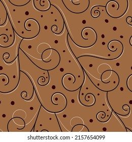 Ornate seamless print. Vector pattern, background for textiles, fabrics, paper.