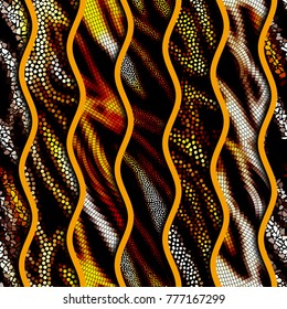 Ornice fondo de textura transparente. Olas de alivio de mosaicos ornamentales. Diferentes texturas de mosaico.