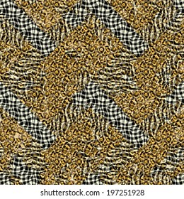 Ornate seamless texture in the form of square tiles