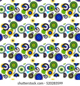 Ornate seamless texture in the form of square tiles (vector EPS 10)