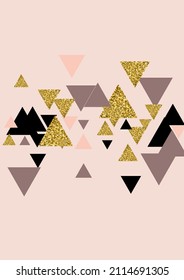 Ornate Shape Vector Fondo rosado. Memphis Poligon Textura moderna. Patrón geométrico de mosaico brillante. Papel de degradado de lujo.