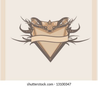 Ornate shield background