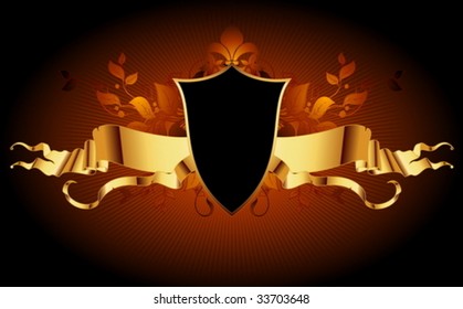 ornate shield background