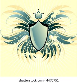 Ornate shield background