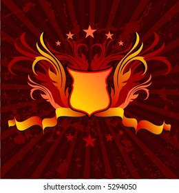 ornate shield background