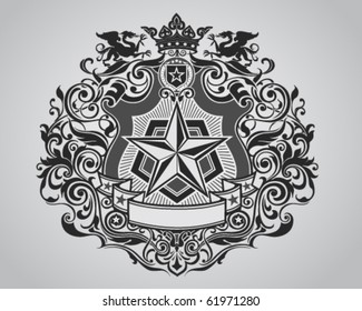 Ornate Shield Crest Design