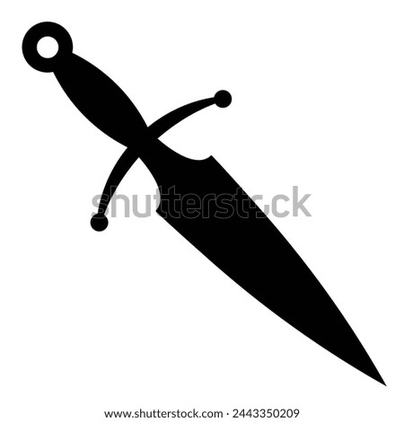 ornate short dagger with gem handle