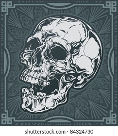 Ornate Skull Tile