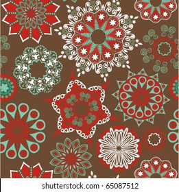 ornate snowflake seamless background