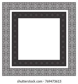 Ornate square black borders. Middle East style.