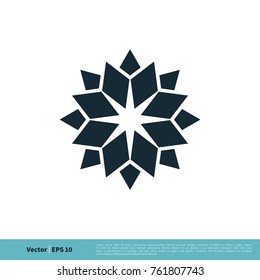 Ornate Star Icon Vector Logo Template Illustration Design. Vector EPS 10.