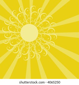 ornate sunshine with burst