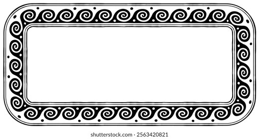 Ornate swirl pattern islamic frame design ideal for arab ramadan backgrounds and arabesque ornament vector templates