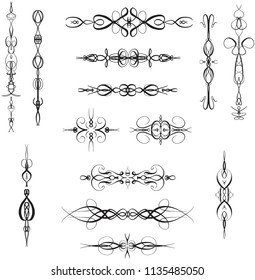 Ornate Symmetrical Divider Border Logo Swirl Design Logo