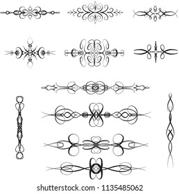 Ornate Symmetrical Divider Border Logo Swirl Design Logo