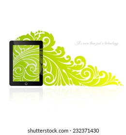 Ornate tablet concept design abstract background