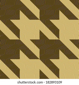 Ornate textured houndstooth seamless pattern. Vector.
