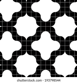 Ornate tiles seamless pattern, geometric vector background.