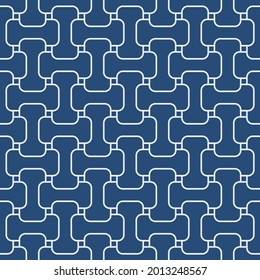 ornate trellis seamless pattern. beautiful light lattice from abstract contours on a blue background. vector